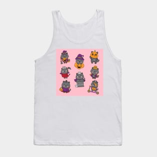 Halloween pink cats Tank Top